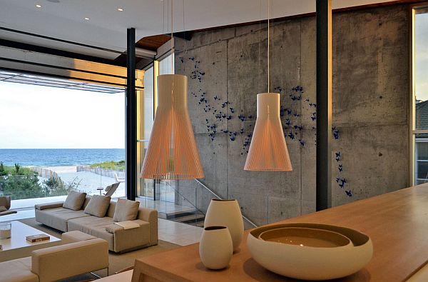 lovely concrete wall and sea view