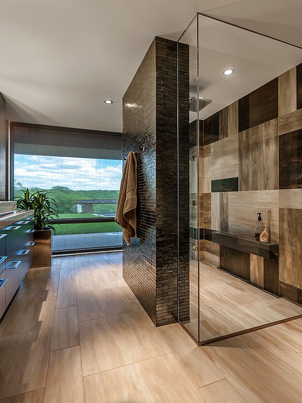 luxury bathroom tile wall