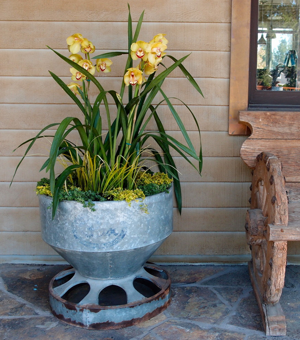 vintage upcycled planter