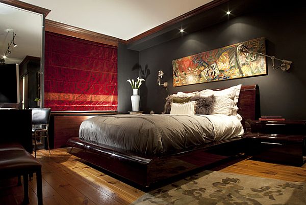 wall tapestry in red