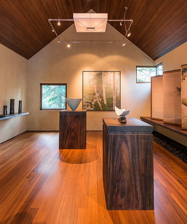 A look at the wood-filled gallery