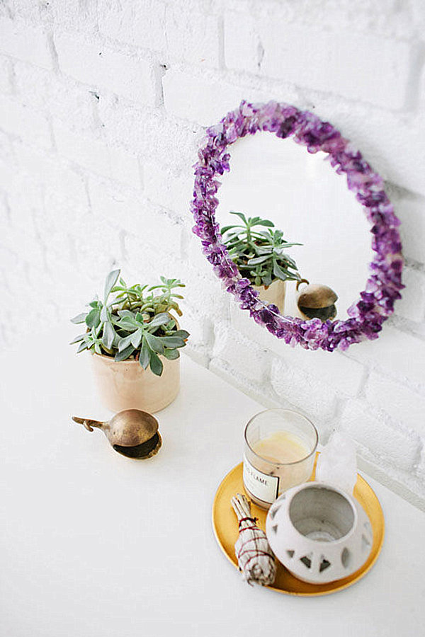 Amethyst mirror DIY project