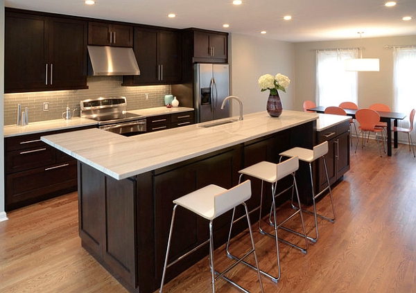 Beautiful Sebastian Bar stools at the kitchen island