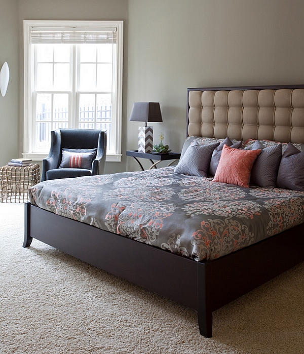 Beautiful basement bedroom with plush decor