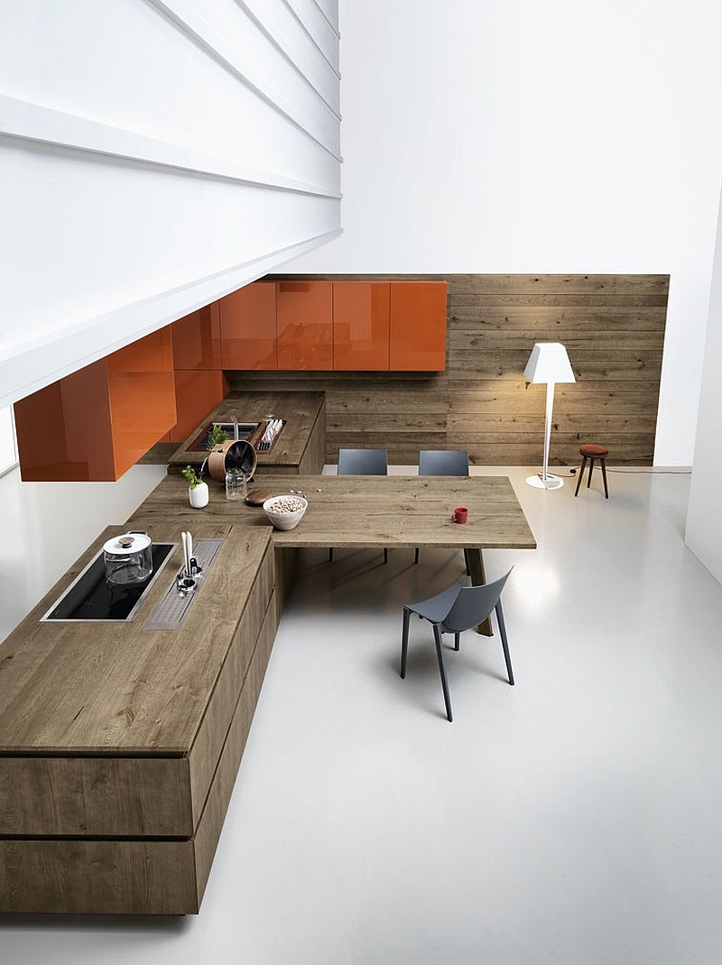 Beautiful kitchen workstation and dining space