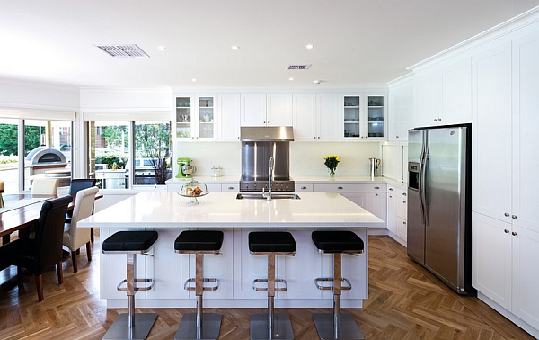 Beautiful transitional kitchen with a hint of semi-minimalism