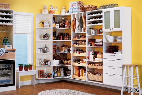 Colorful tidy pantry