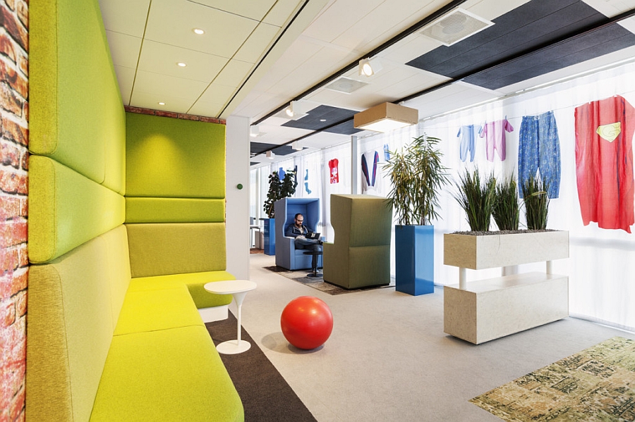 Comfy and colorful workplaces inside the Google Amsterdam Office