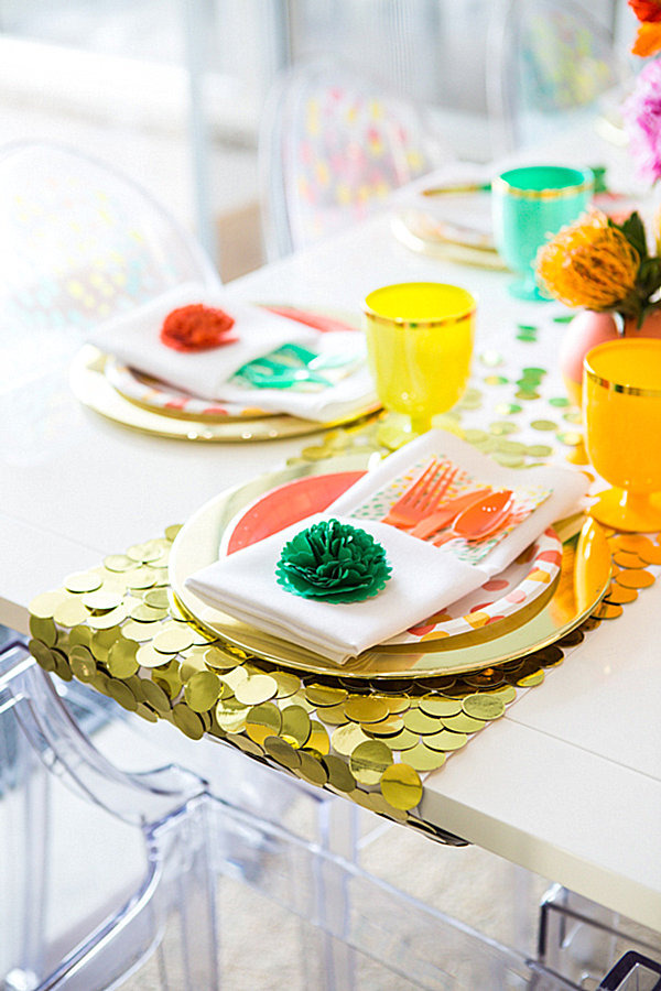 Confetti table runner