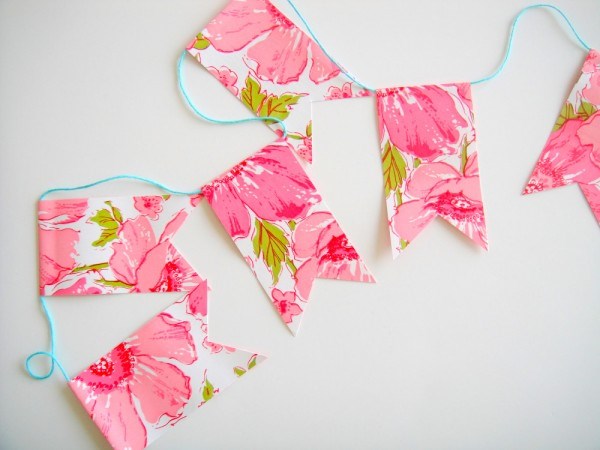 Contact paper bunting idea