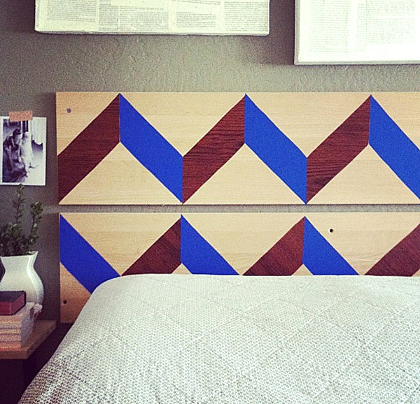 Contact paper headboard