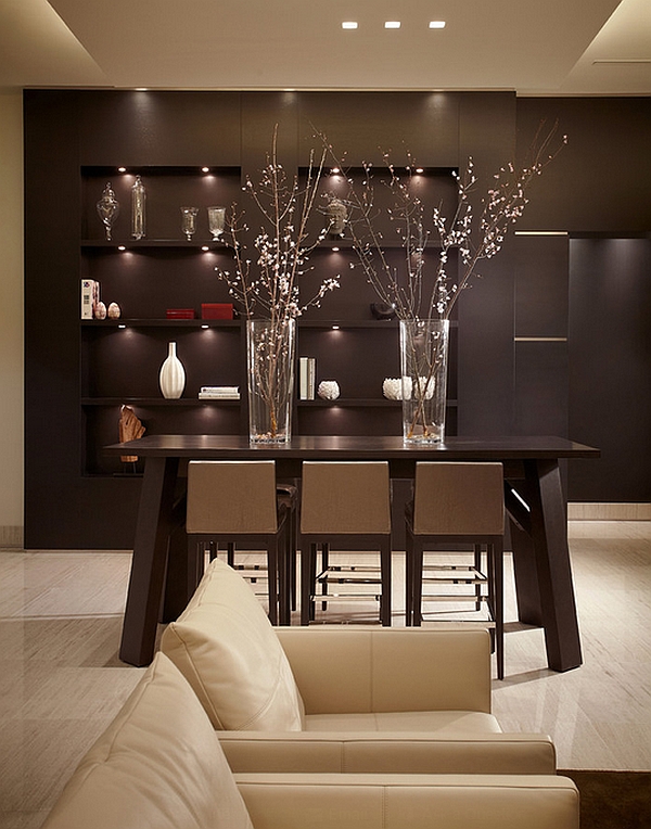 Contemporary dining table with oriental design