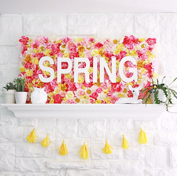 DIY spring floral sign