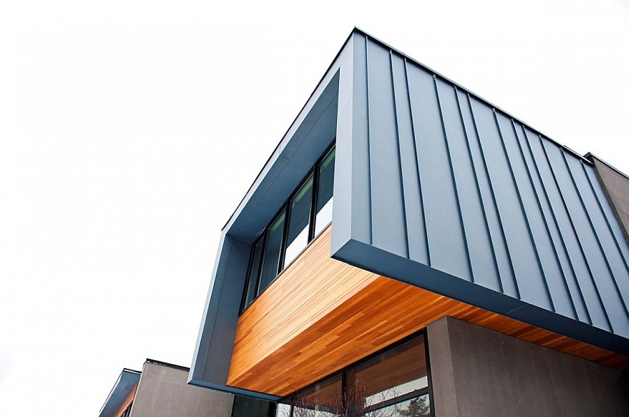 Distinct facade with zinc cladding and cedar