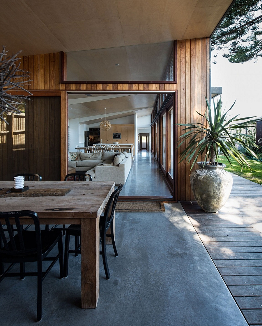 Entrance to the newly added open wing of the house