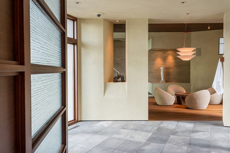 Japanese Design-Inspired Pool House And Spa Showcases Stunning Lake ...