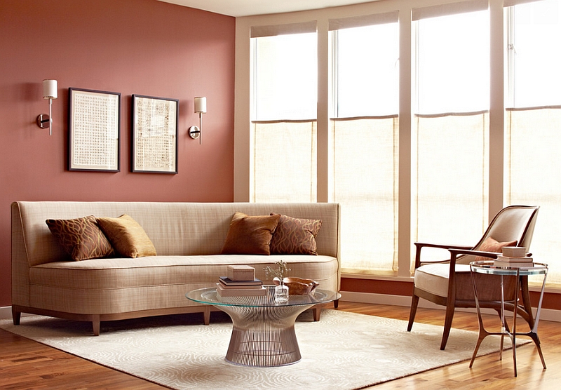 Exceptional use of color and shade in the living room