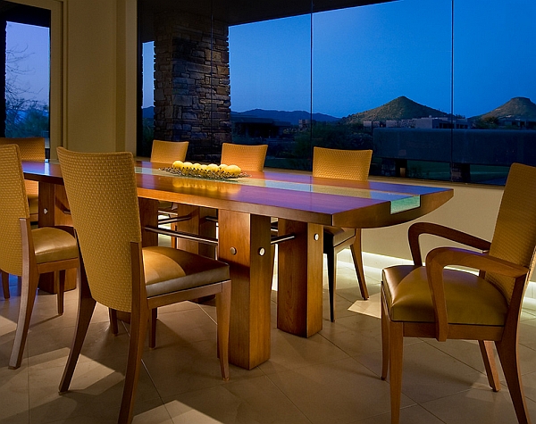 Exquisite dining table with a contemporary flair