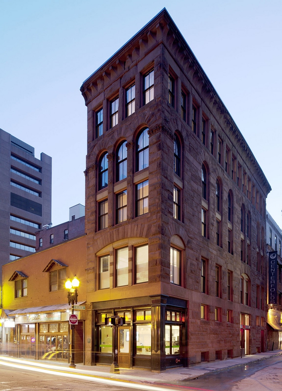 Exterior of the hayden building