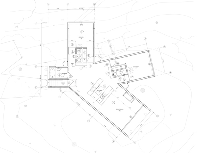 Floor plan of the inventive California House