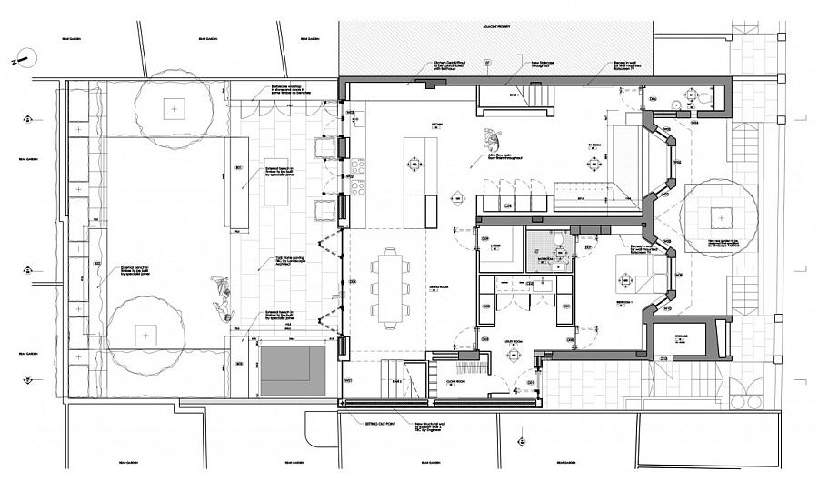 Floor plan of the renovated English home