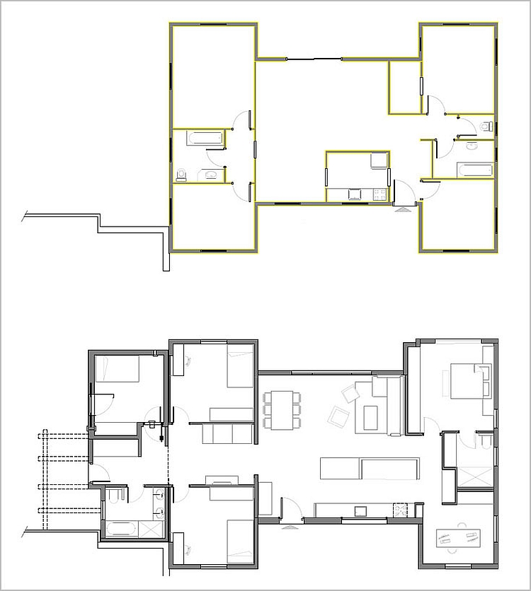 Floor plan of the renovated house