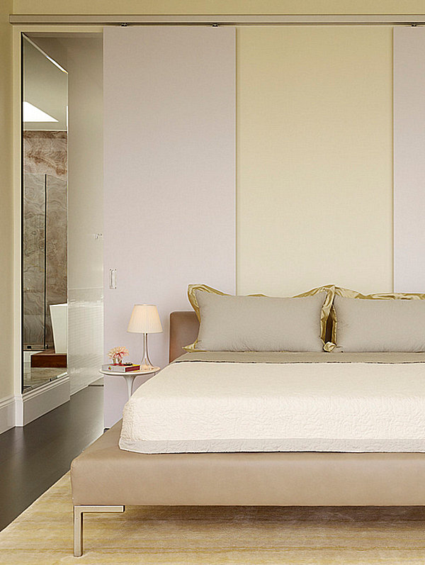 Golden tones in a sleek bedroom