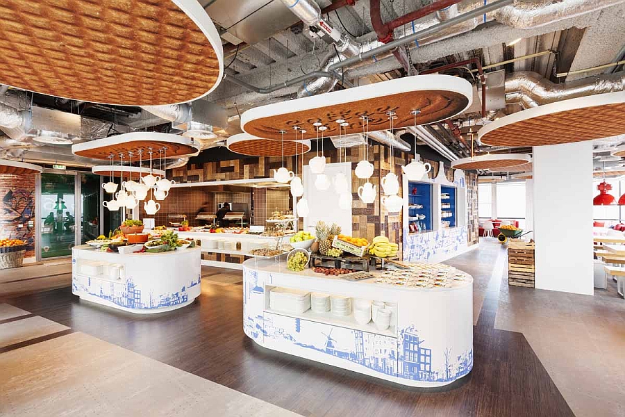 Google Amsterdam Office Kitchen looks like a scene from Alice in Wonderland!