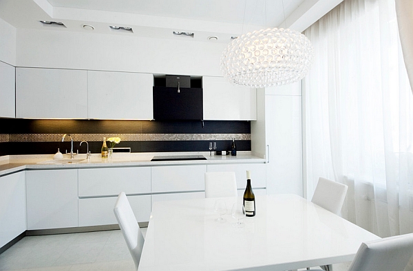 Gorgeous minimalist kitchen in white