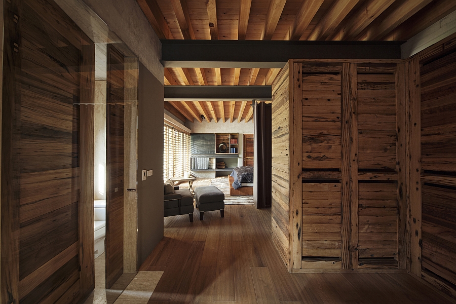 Interior clad in wood