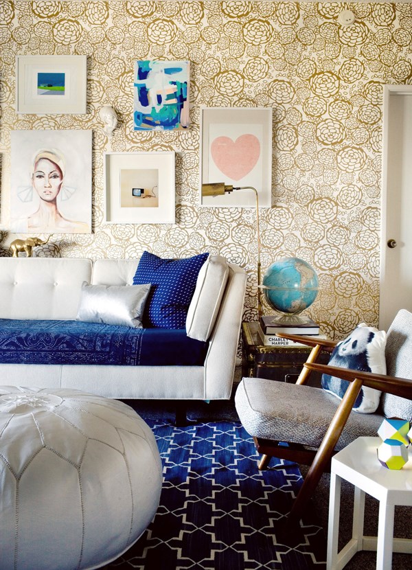 Kid-friendly living room of blogger Joy Cho, designed by Emily Henderson