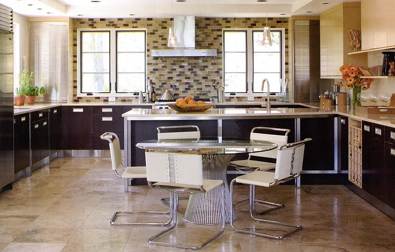 Knoll Spoleto Chairs used alongside the Platner dining table