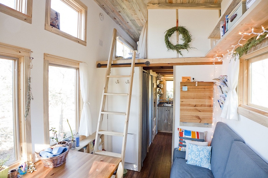 Ladder leading to the loft space