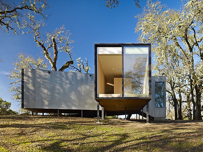 Large sliding glass doors of the house