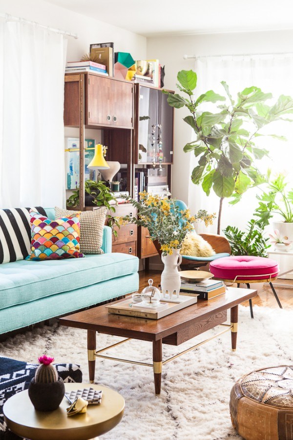 Living room of blogger Bri Emery, designed by Emily Henderson