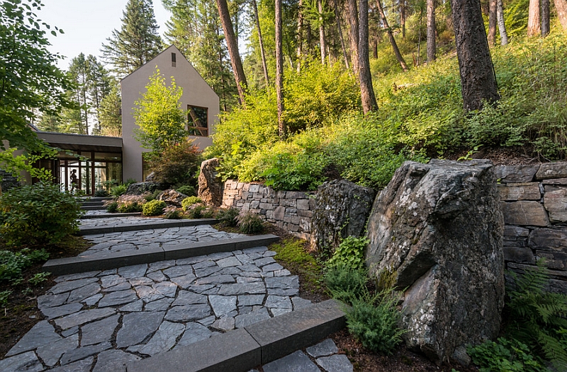 Main entrance to the pool house