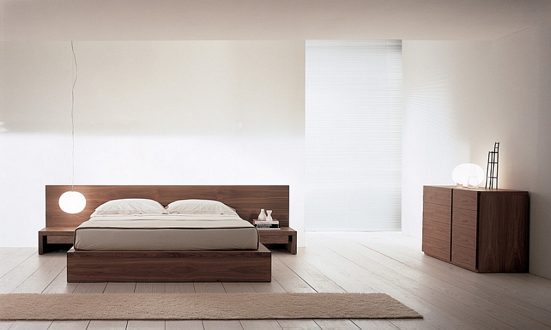 Minimal Asian style bedroom brings tranquility