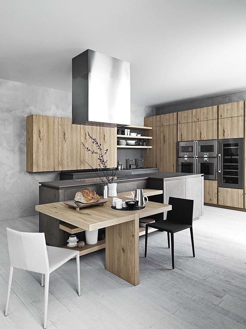 Minimalist oak kitchen from Cesar