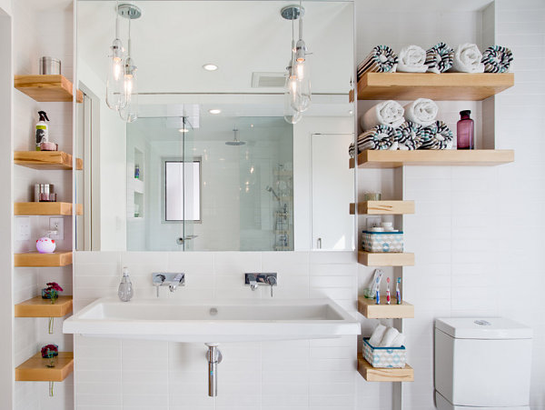 Bathroom Shelves, Custom Bathroom Shelving