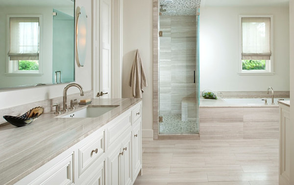 Modern details in a minimalist bathroom