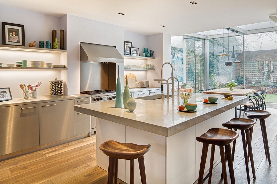 Modern kitchen in different shades of white