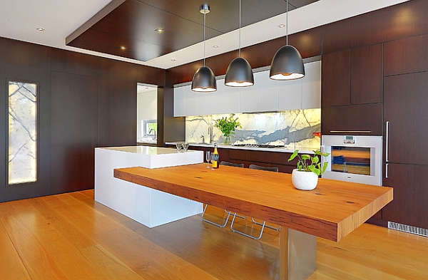 Open plan contemporary kitchen looks stunning