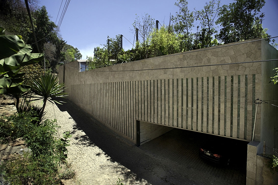 Parking space of the stylish holiday house