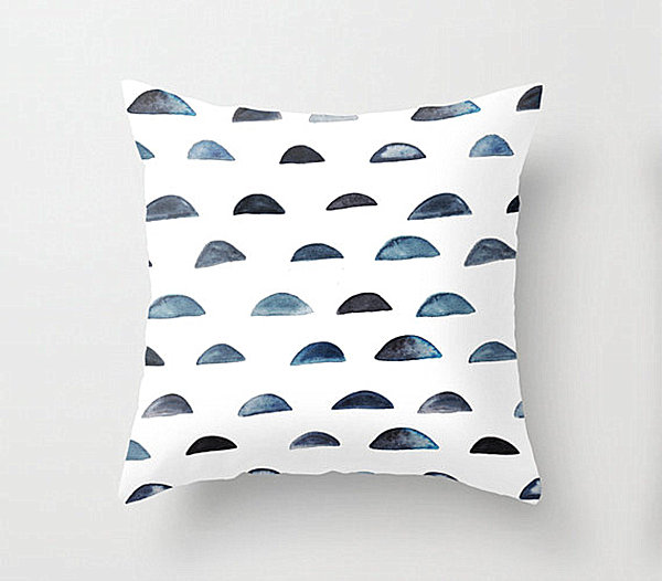 Pillow with a half moon motif