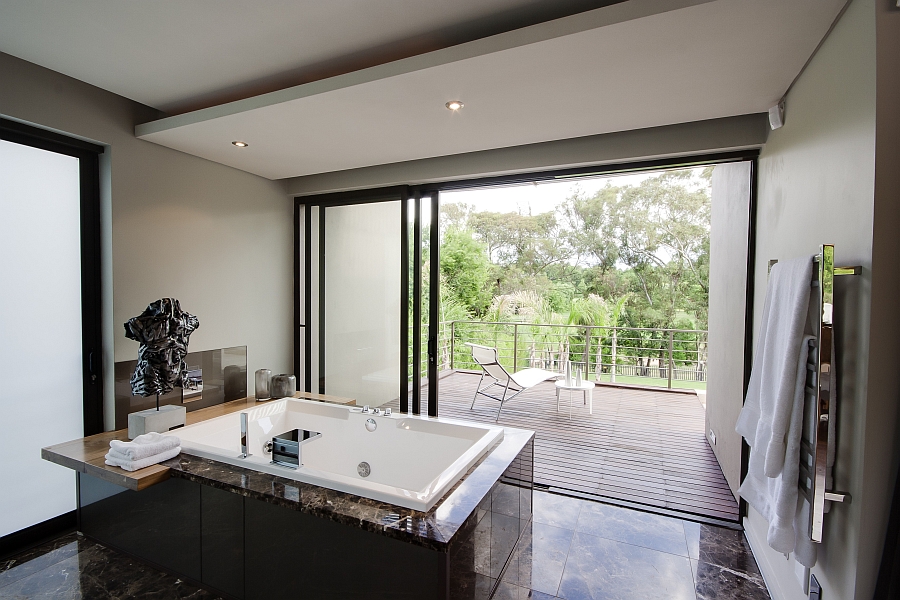 Private balcony connected to the master bath