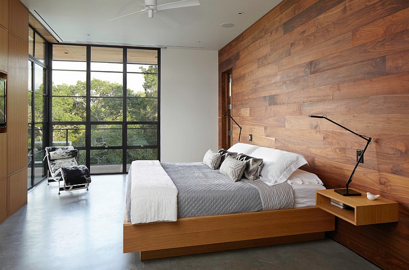 Replace paint with wood in the bedroom