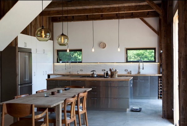 Rustic Stainless Steel Kitchen Design