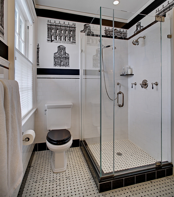 Small black and white bathroom idea