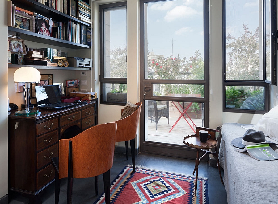 Small guest room with its own individual balcony and sweeping view of Jerusalem