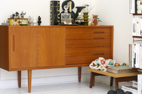 Styled teak sideboard